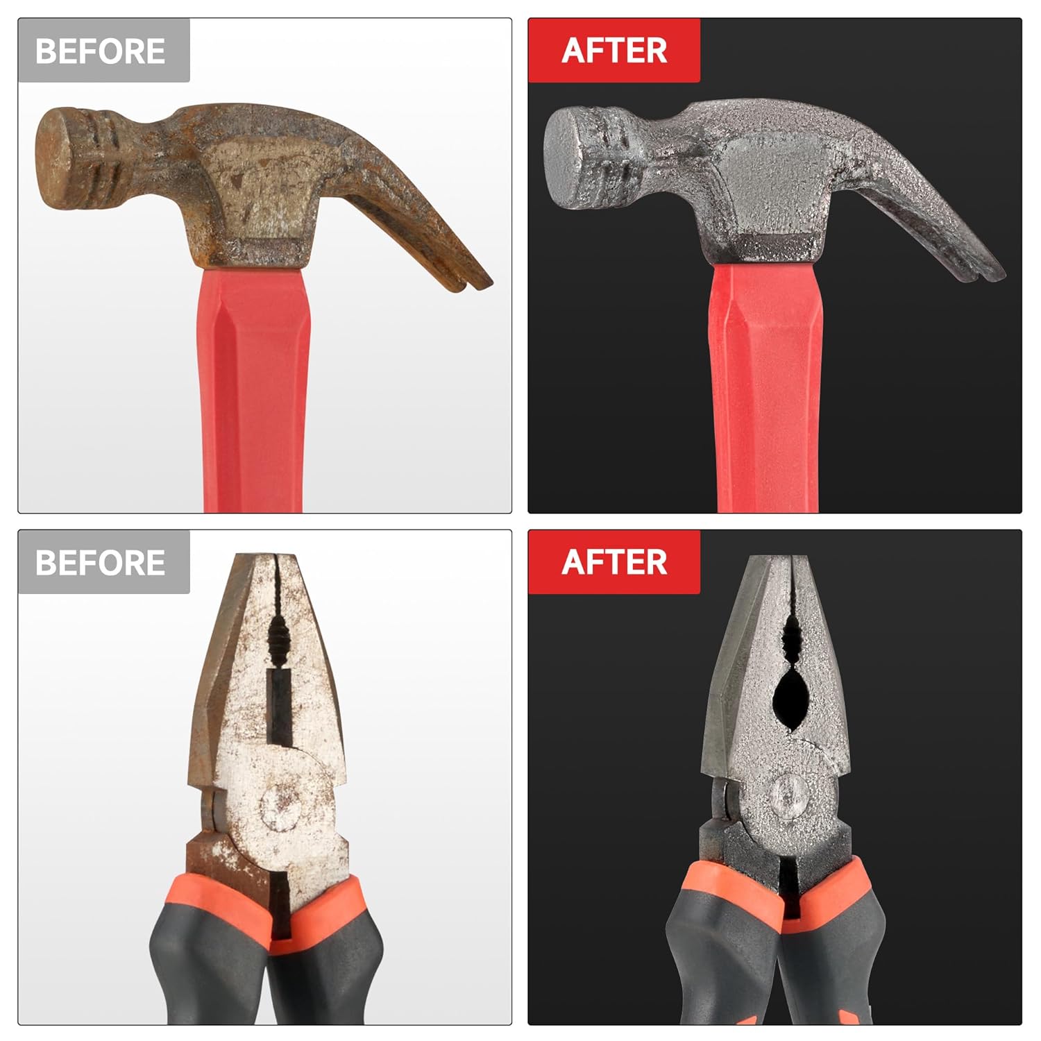 CREWORKS Electrolytic Rust Removal Kit, DIY Rust Remover Electrolysis System for Metal, Derusting Iron Cleaning Tool with Stainless Steel Anode 6L Plastic Container 24V DC Power Supply Hooks Wires