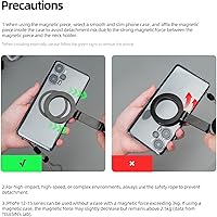 Vista 9 de TELESIN Soporte magnético para el cuello para teléfonos, soporte para teléfono celular POV/Vlog para selfie, soporte de mano libre para el cuello