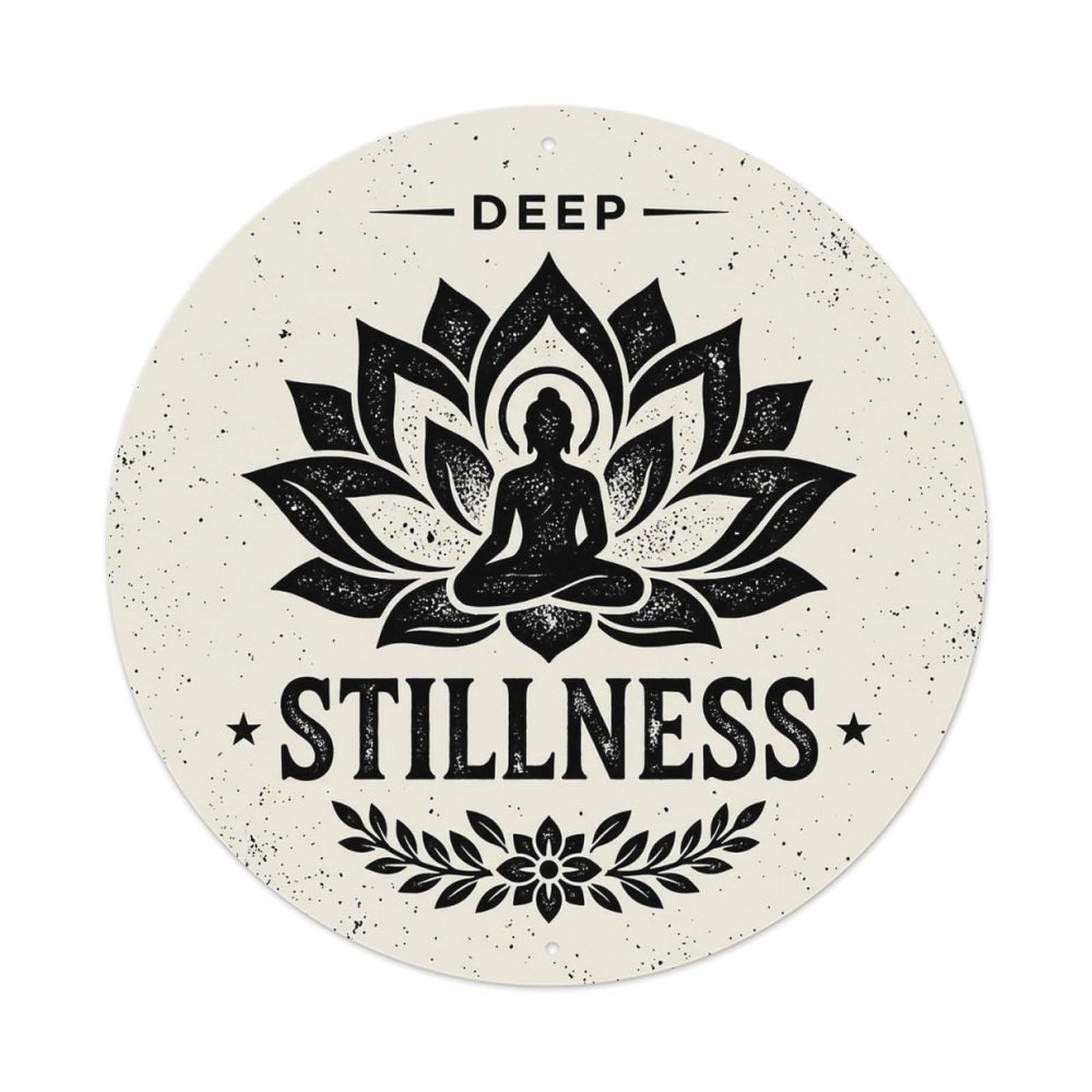 Zen Flower Meditation Den Stillness Metal Tin Sign