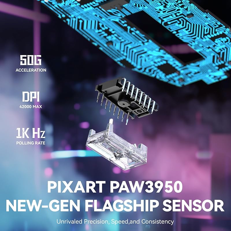 VGN GAMEPOWER Attack Shark X3MAX Wireless Gaming Egér 42000DPI, 49g Ultralight, 200h Akkumulátor