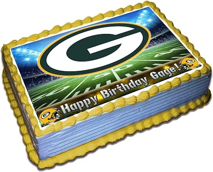 Packers Personalized Cake Topper 1/4 8.5 x 11.5 Inches Birthday Cake Topper