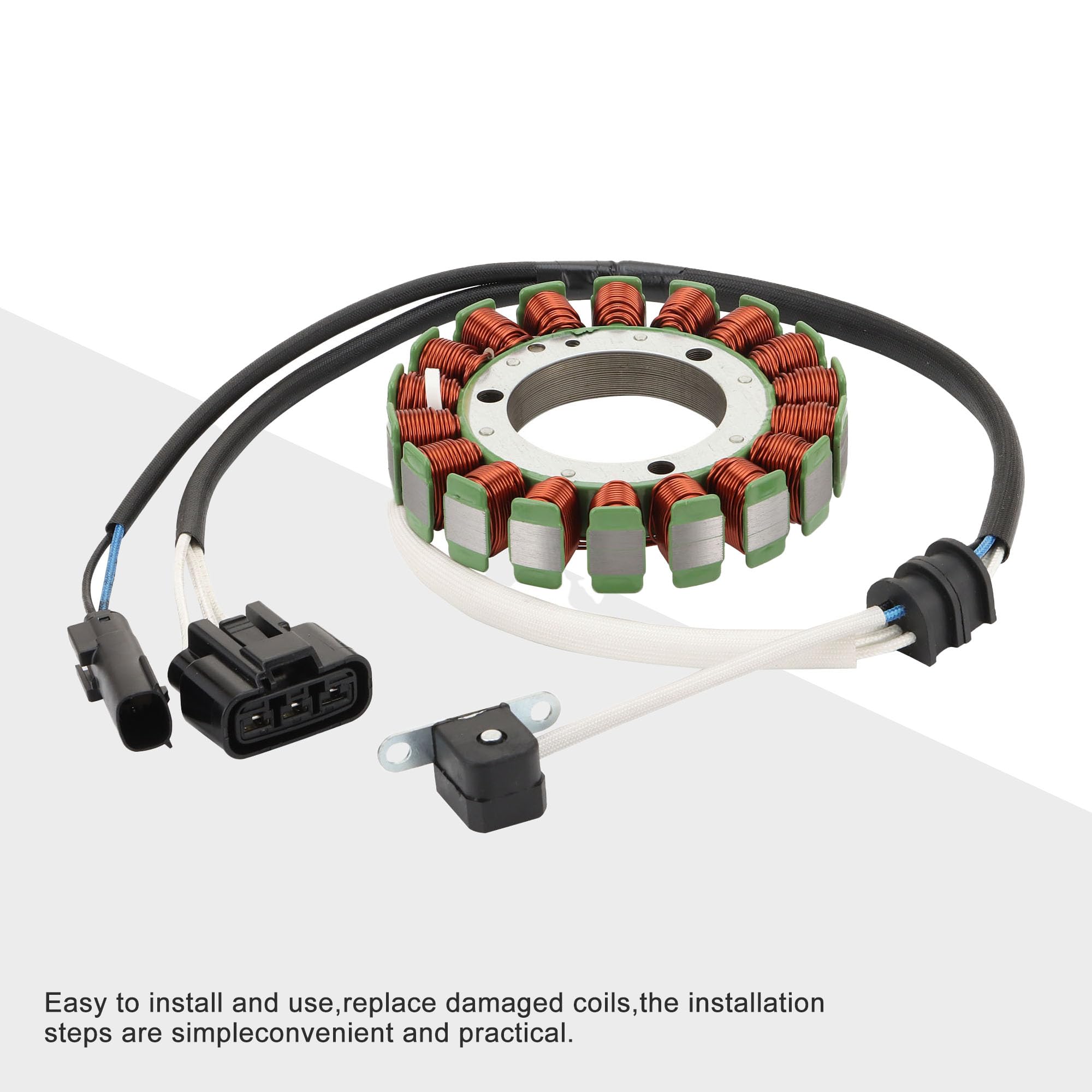 GOOFIT 18 Bobina 5 Bobina di accensione del magnetostatore del generatore di fili Sostituzione per Hisun Motors Vecto 550 750 HS550 HS750 OEM 31120-007G-0000