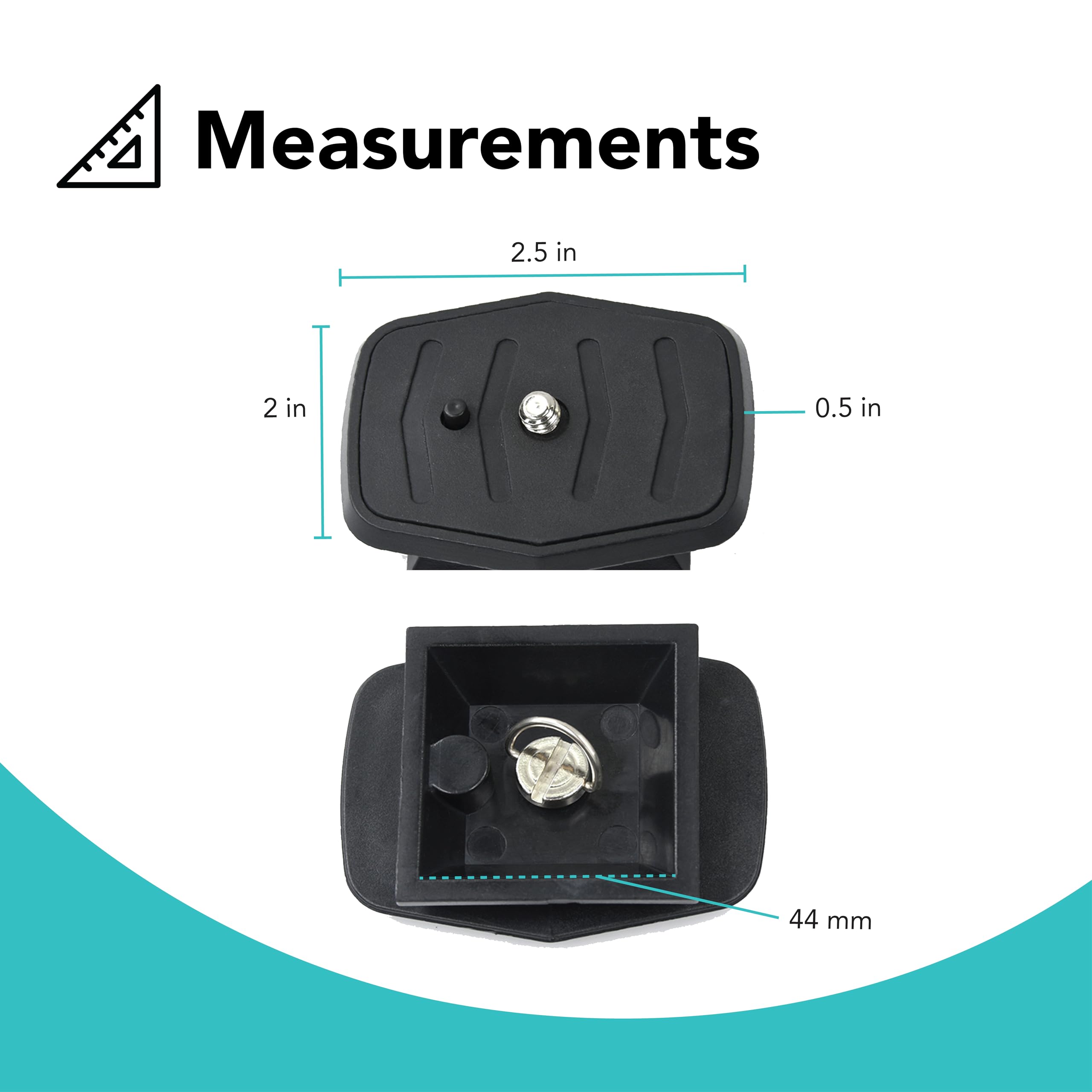 2 Plaques à Dégagement Rapide JZK Pour Trépied - Compatible Universel - Vis 1/4" - ABS Antidérapant
