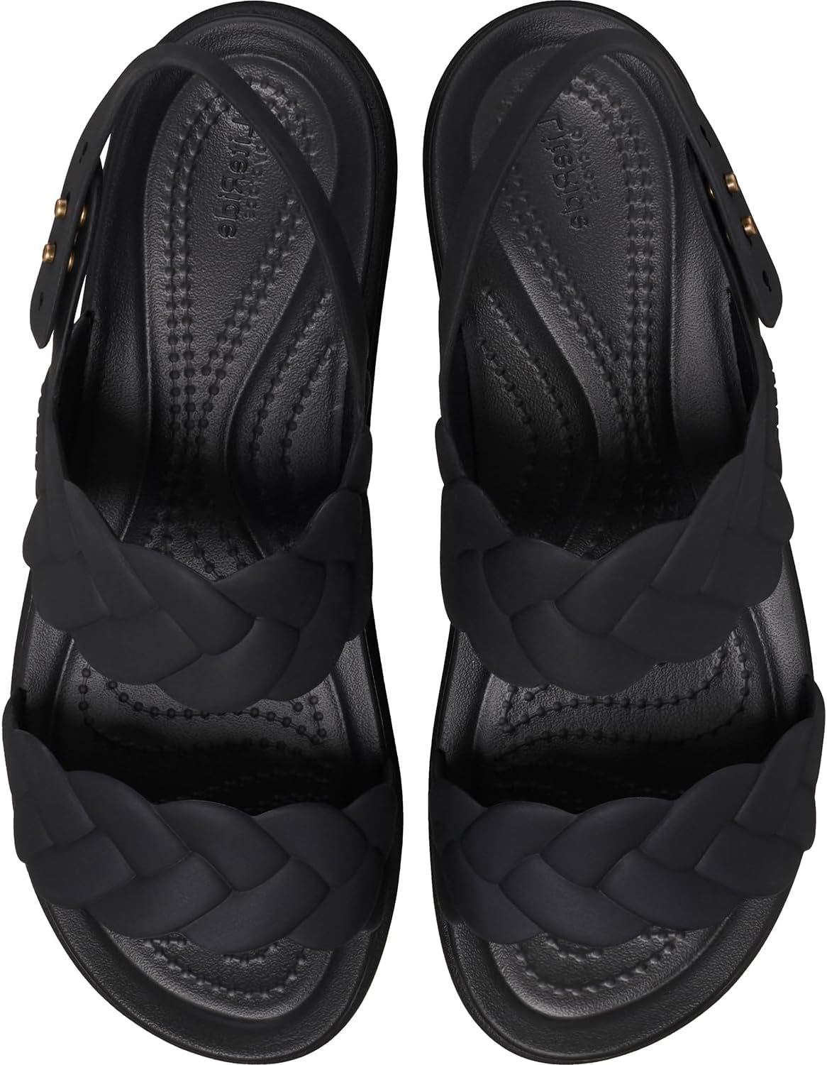 Crocs Women's Brooklyn Woven Low Wedge Sandals