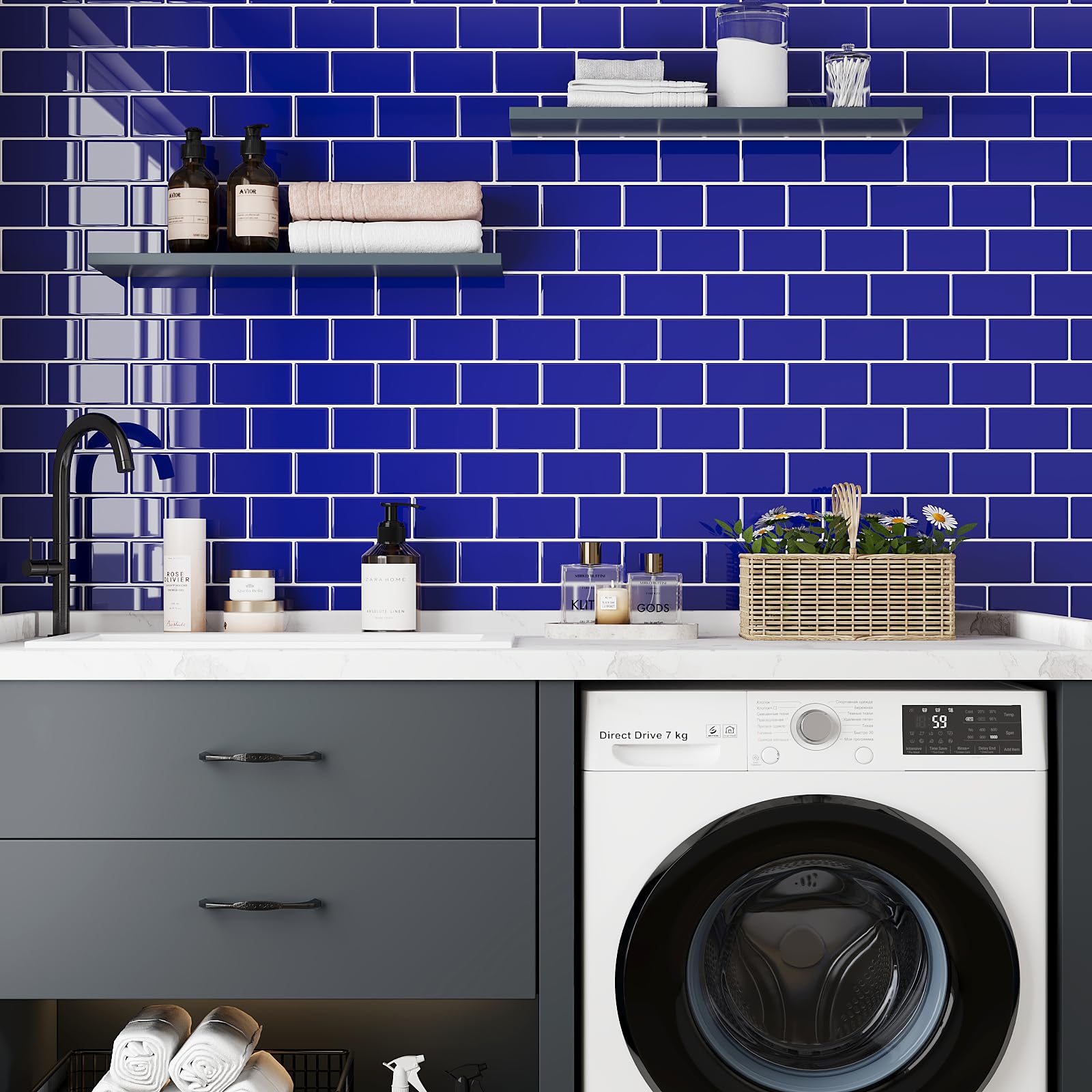 Sticker Mural Carrelage Adhésif Cuisine Salle De Bain - 30 STICKERS CARRELAGES AZULEJOS LIBERO 30stickers15x15cm 86801750 Sticker Mural Carrelage Adhésif Cuisine Salle De Bain - 30 STICKERS CARRELAGES AZULEJOS LIBERO 30stickers15x15cm 86801750