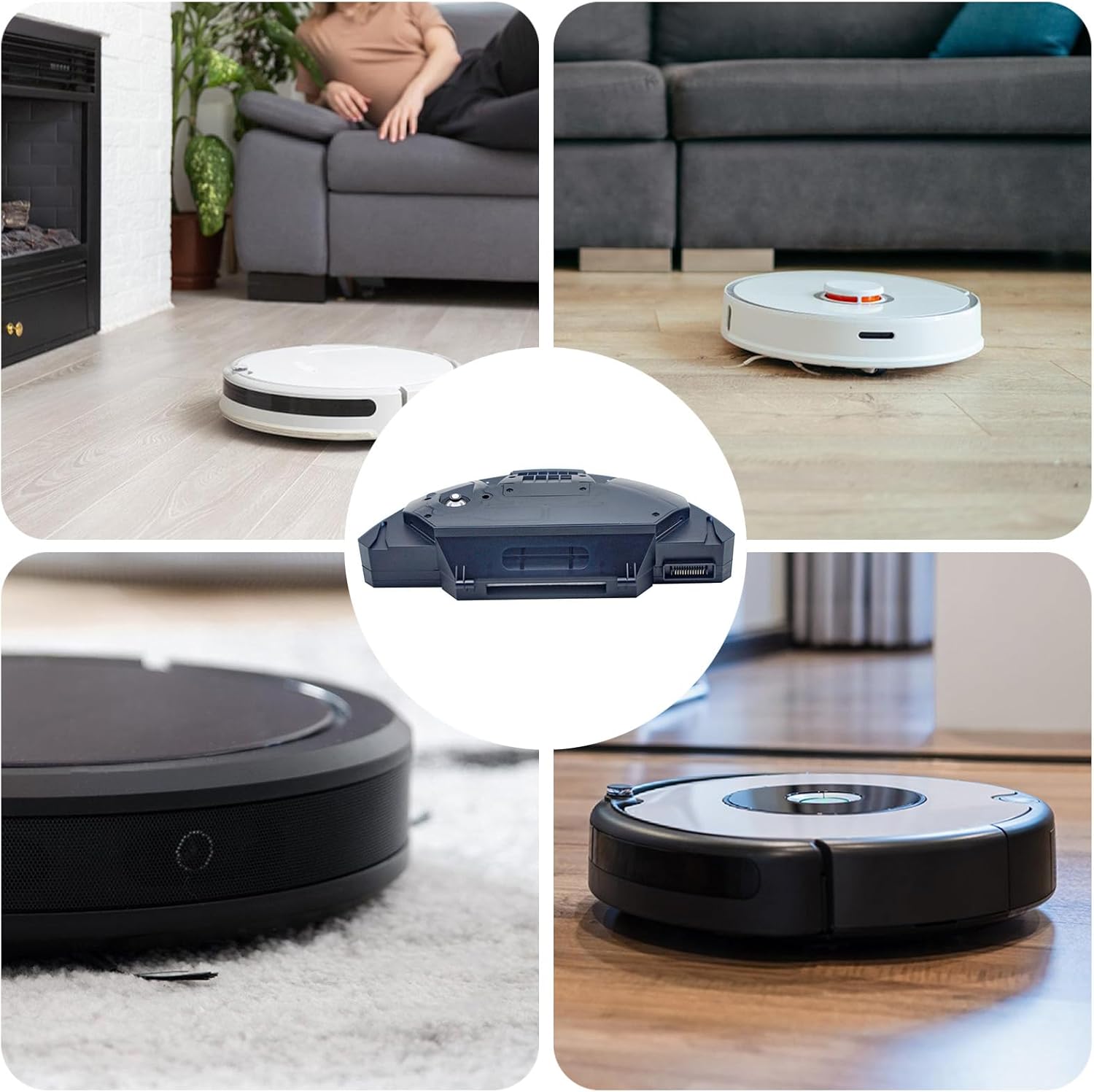 Replacement Container for Robot Vacuum Easy Installation Maintenance Accessory Sweeper Box