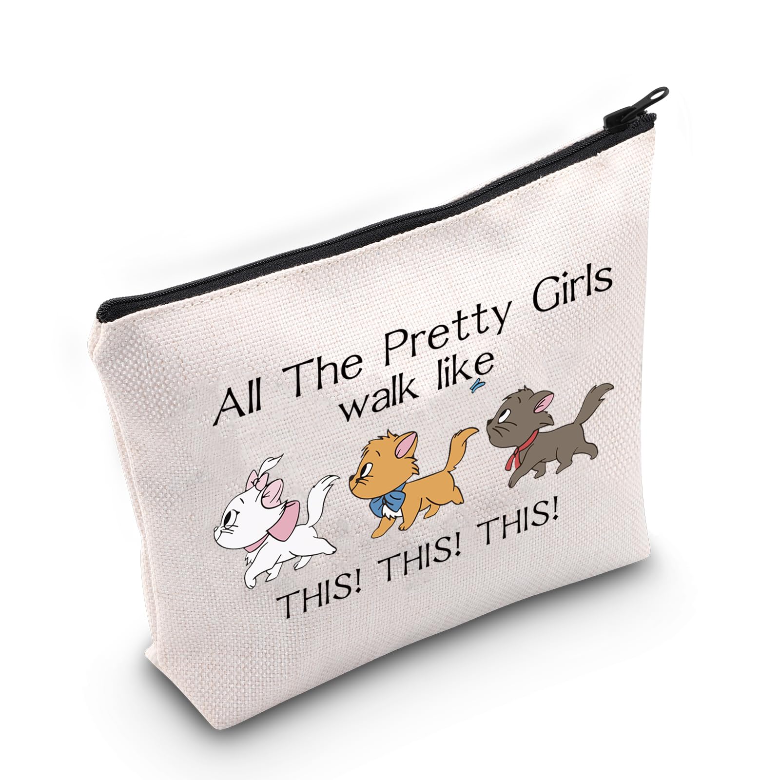 TSOTMOMarie Gift Marie Cat Cosmetic Bag Gift For Cat Lovers Cat Lady Gift Cat Owner Gift Marie Girls Travel Bag (Cat Pretty)