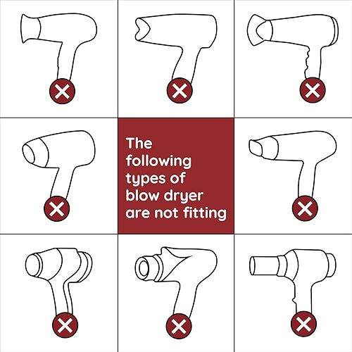 Miniatura 4 de Segbeauty Accesorio de peine para secadora de pelo, accesorios de cepillo negro para secadora de pelo, boquilla concentradora de 1.69-1.76 pulgadas