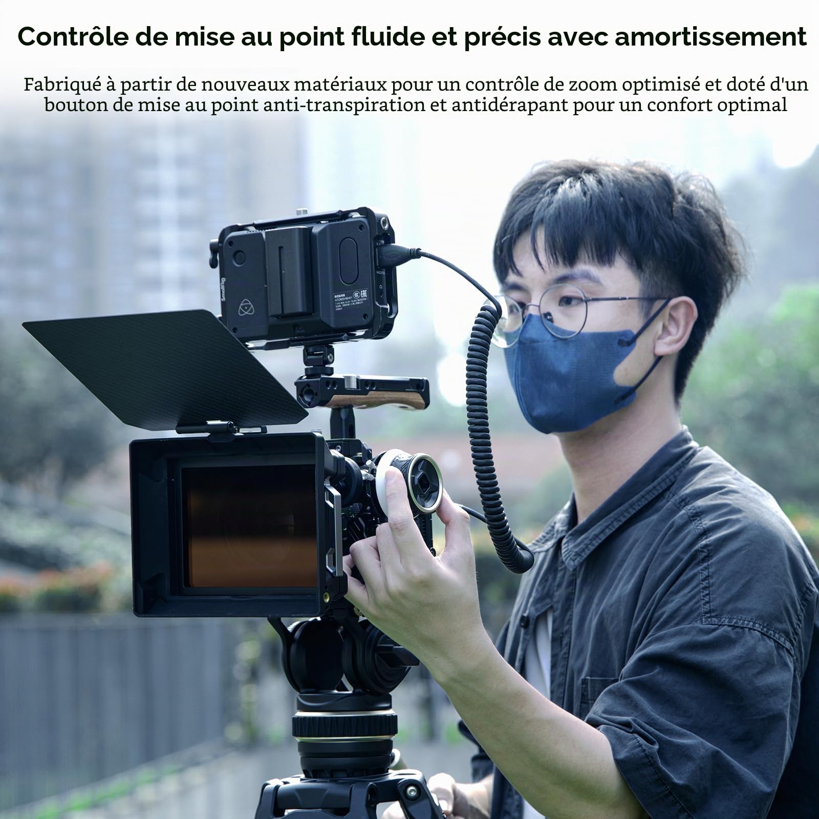 SMALLRIG Mini Système de Mise au Point avec Butées A/B, Pince pour Tige 15 mm et Courroie Crantée à Clipper pour Reflex et Hybrides, Compatible Objectifs Jusqu'à 114 mm - 3010D