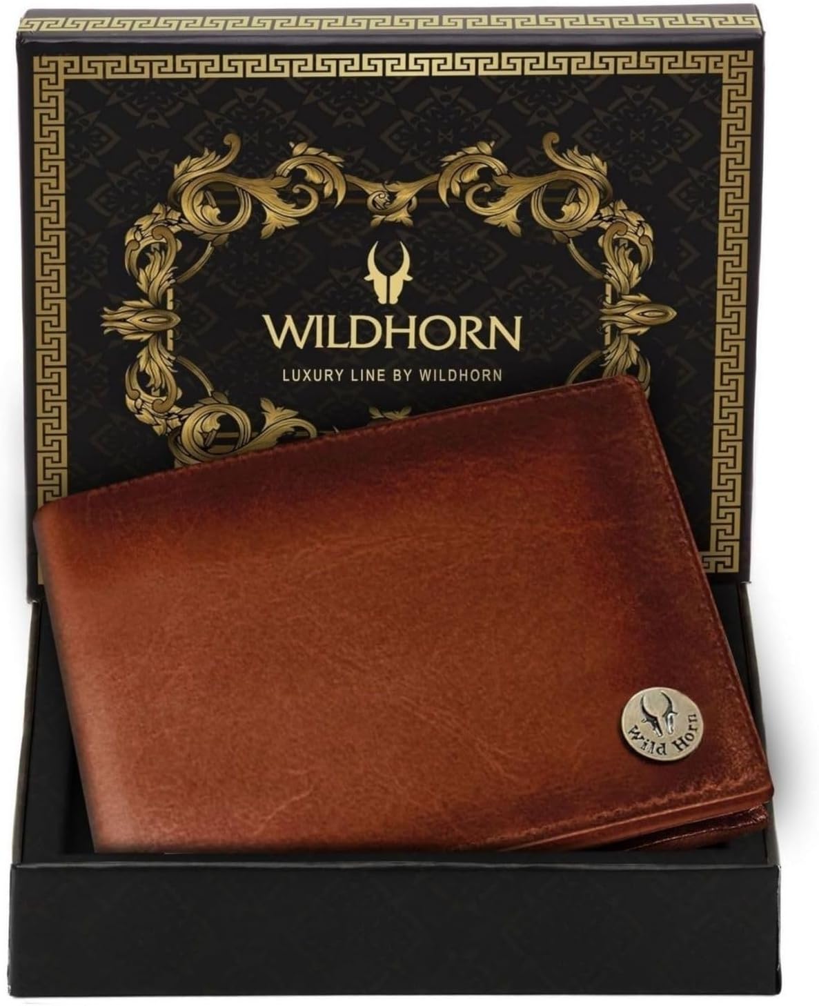 WildHorn Leather Wallet For Men, Tan Crunch