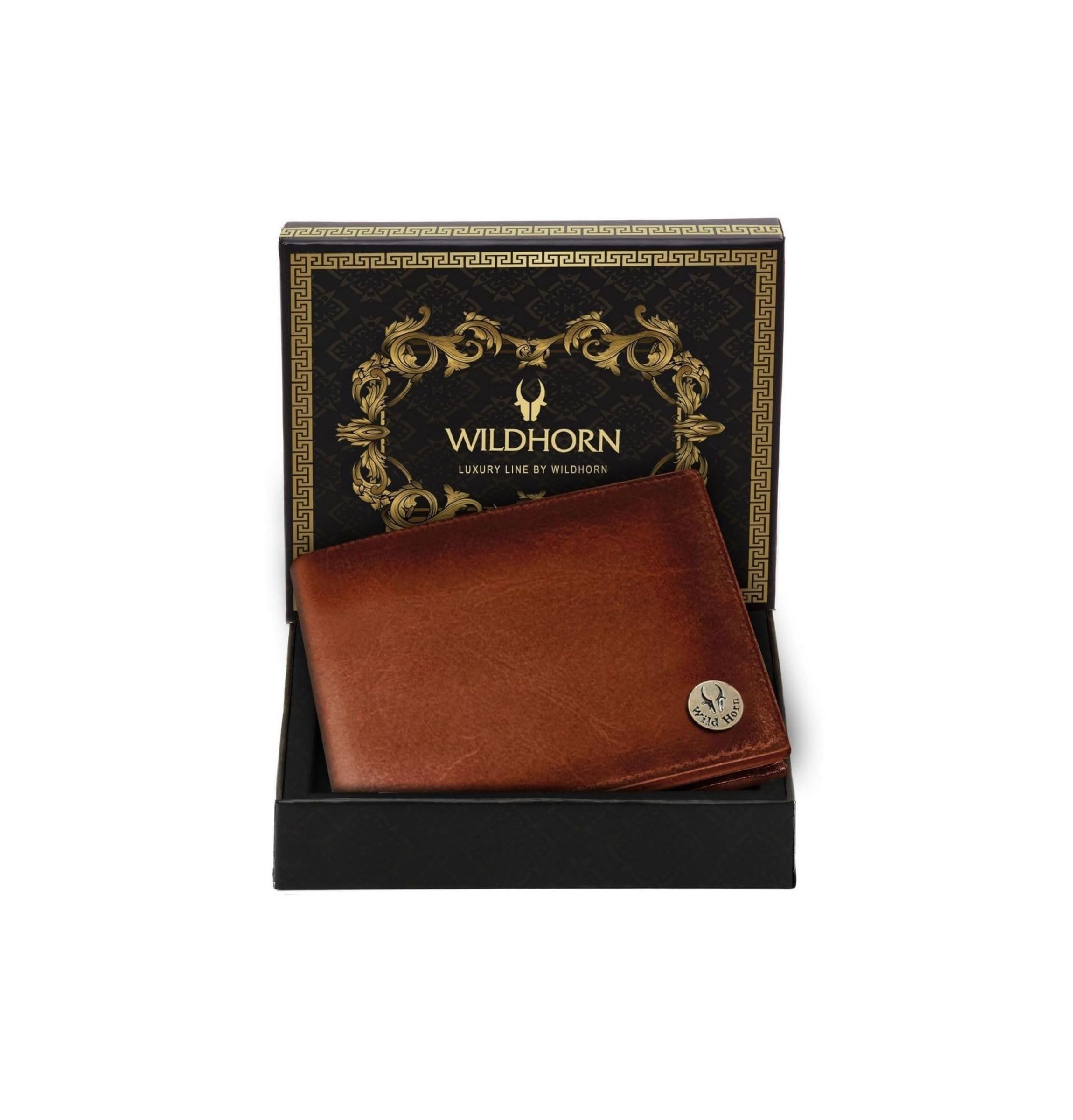 WildHorn Leather Wallet For Men, Tan Crunch