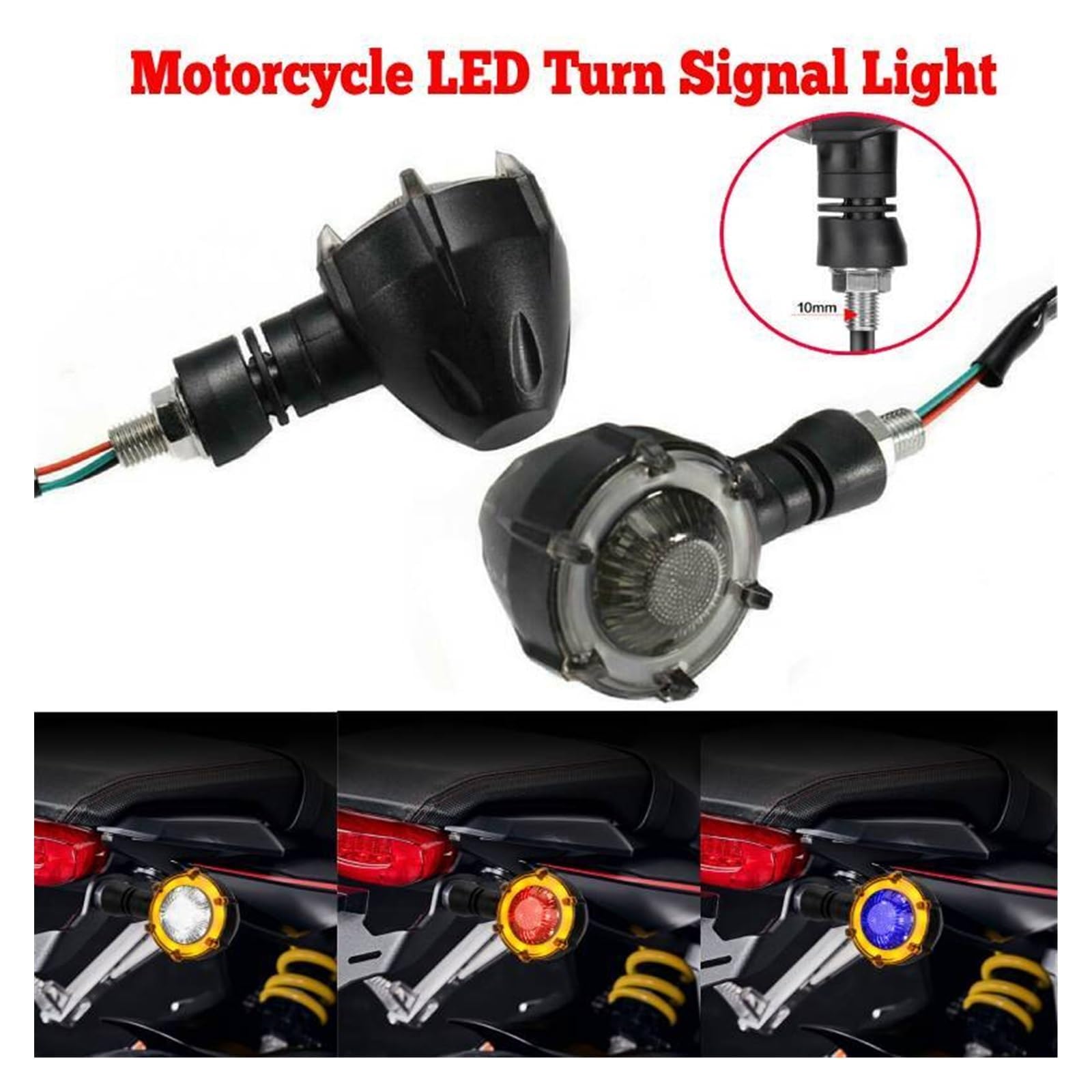 Mini Indicatori di Direzione Per HONDA Shadow VT750 600 VT600 Grom 125 CBR600F Indicatore di direzione per moto Luci a LED sequenziali a flusso continuo per indicatore lampeggiante 12V