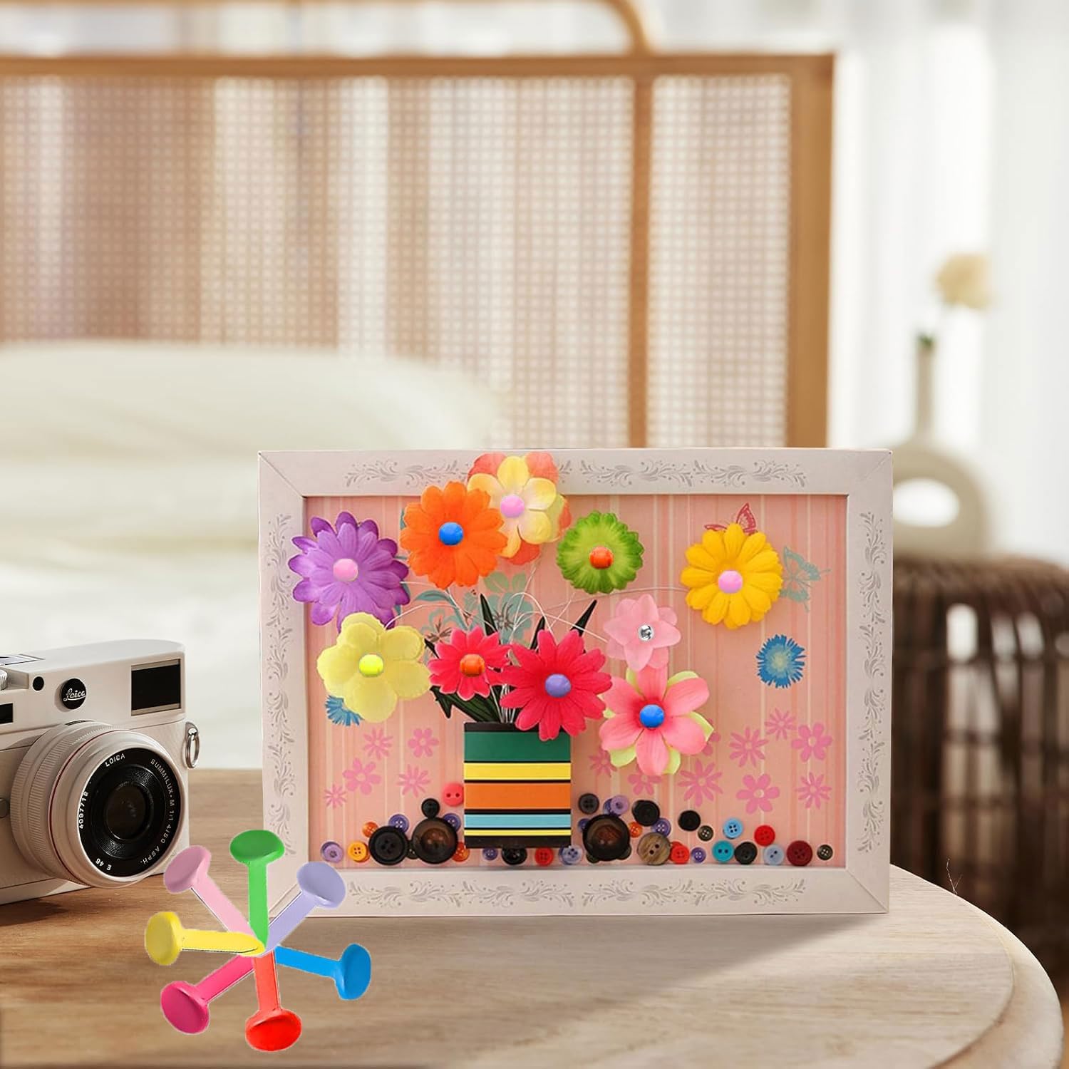 200 Pezzi Fermacampioni Piccoli Rotondi in Metallo per Scrapbooking, Clip Decorazioni Artigianali