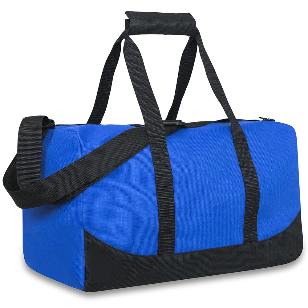 30 Liter, 17 Inch Canvas Duffle Bags for Men and Women – Travel Weekender Overnight Carry-On Shoulder Duffel Tote Bags (Blue)
