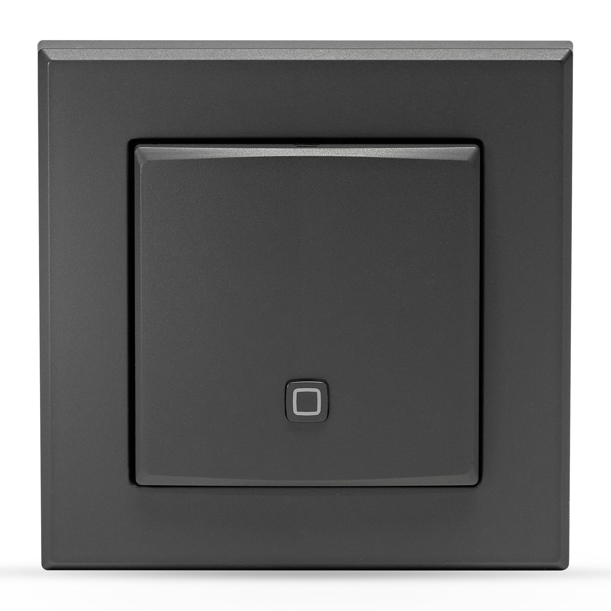 Homematic IP Smart Home Temperature and Humidity Sensor - Indoor, Digitally Controls Radiator/Underfloor Heating Via App, Alexa, Google Assistant, Energy Saving, Anthracite, 160530A0
