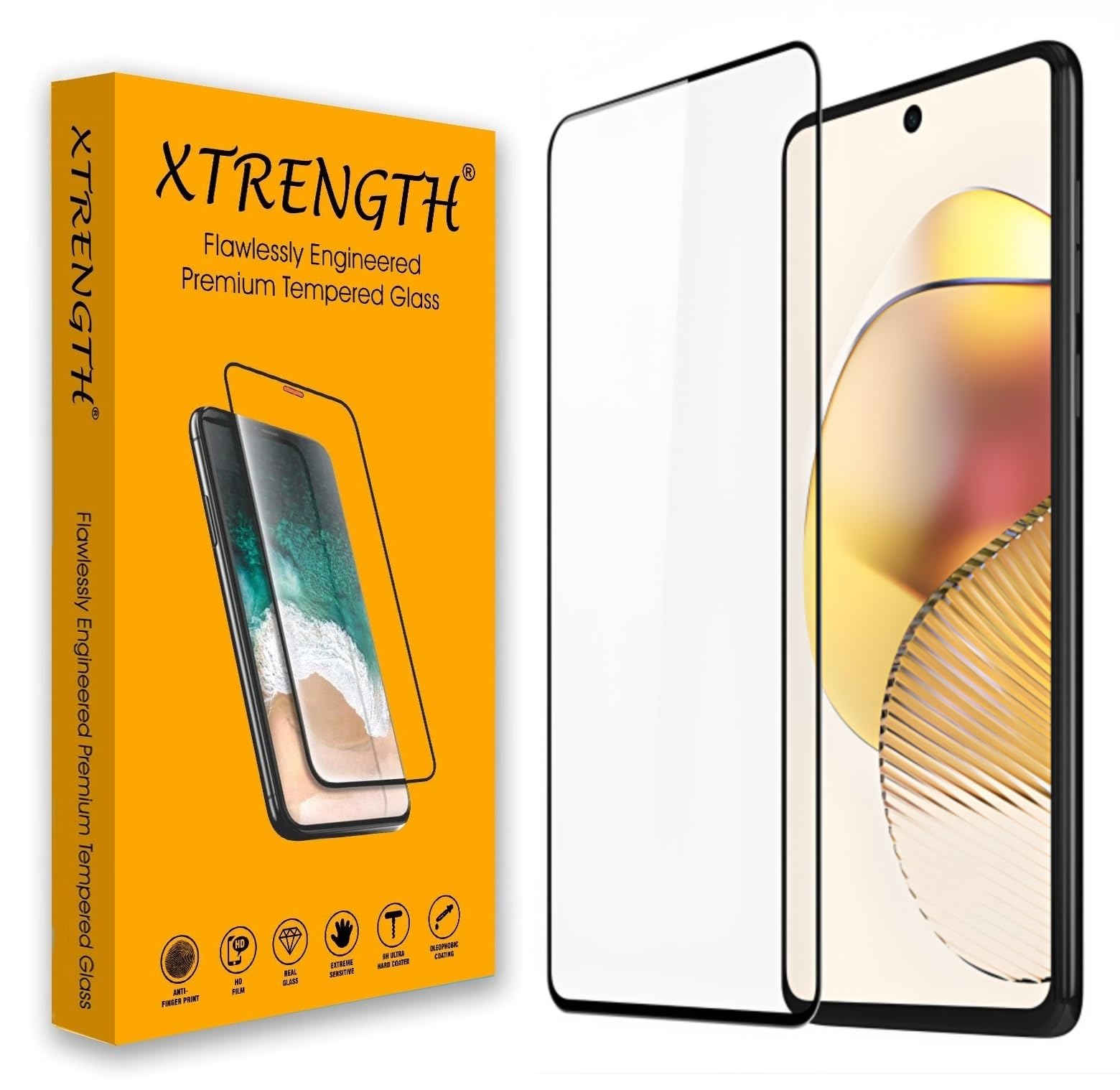 XTRENGTH Advanced HD+ Tempered Glass Screen Protector Designed for Motorola G73 5G - Edge to Edge Full Screen Coverage with Easy Installation Kit (Anti-Scratch) (B0CHQBHZTZ) Amazon Price History, Amazon Price Tracker