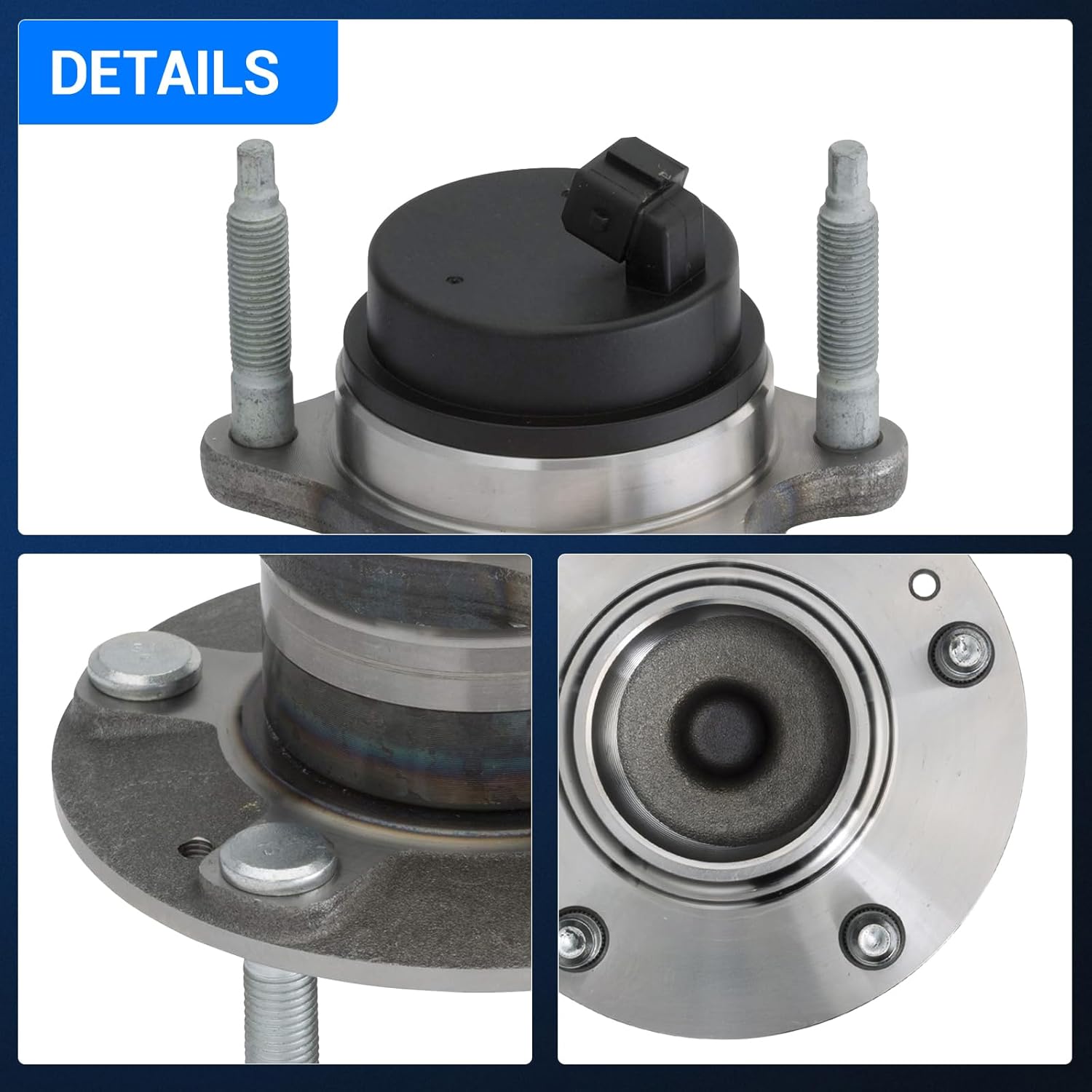 Autoround 512436 Rear Wheel Bearing and Hub Assembly Compatible with Kia Forte/Forte Koup 2010-2013, Forte5 2012-2013, 5 Lug w/ABS, Set of 2