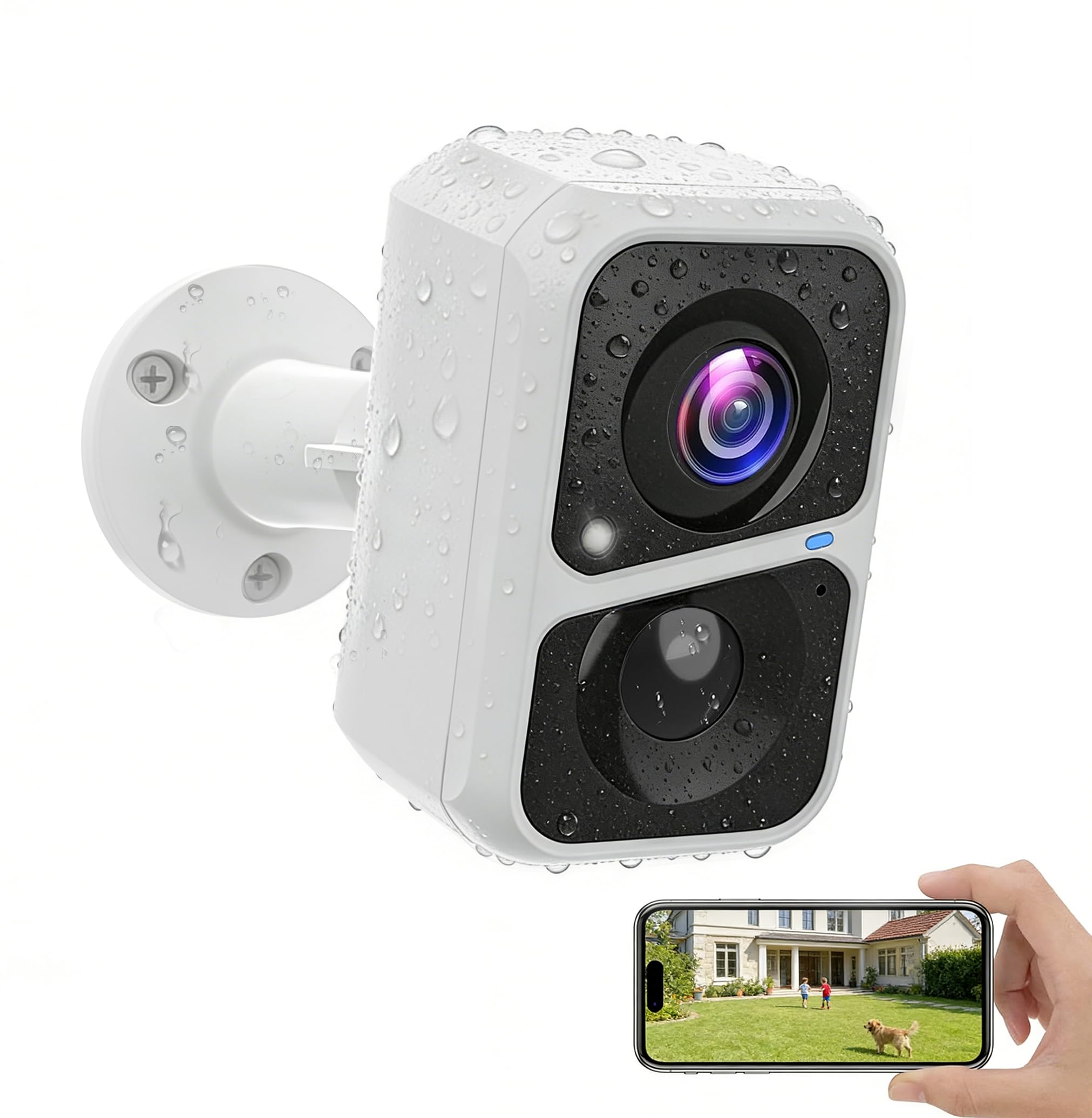 2K Wireless Battery-Powered Security Camera, Outdoor/Indoor with AI Motion Detection, Full Color Night Vision, 2-Way Audio, Spotlight & Siren, IP65 Weatherproof, SD/Cloud Storage-picture-22