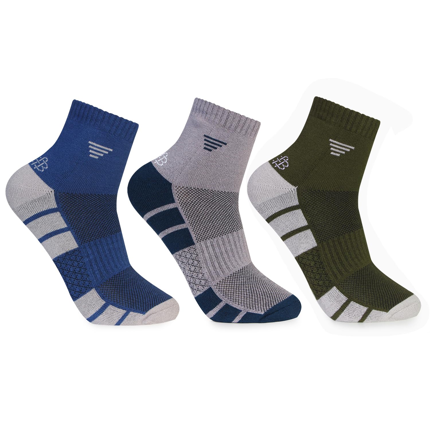 Performance Sports Ankle Bamboo Socks for Men (Color-Assorted)-image-47