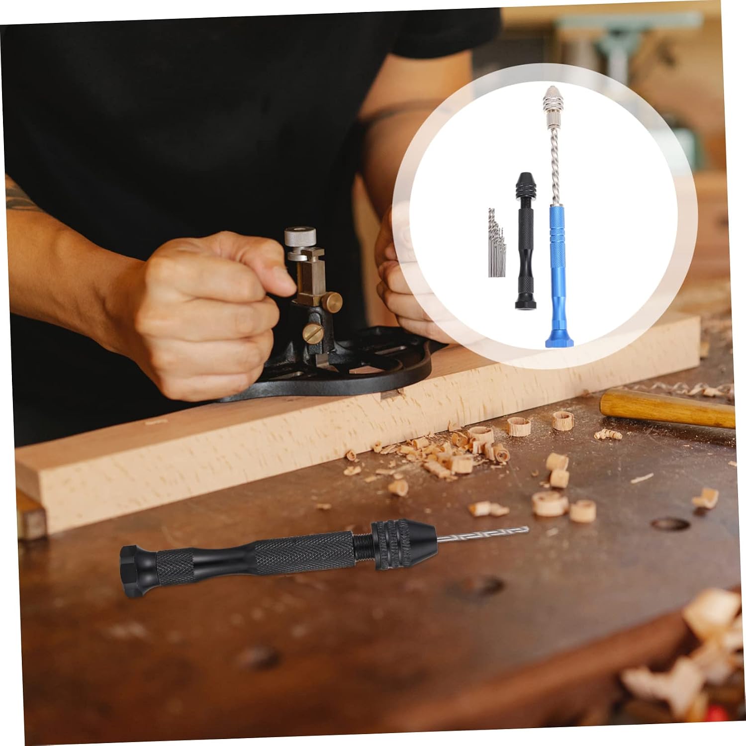 Drill Bits for Jewelry Making Durable Steel Pin Vise Hand Drill Kit for Diy Projects and Beads