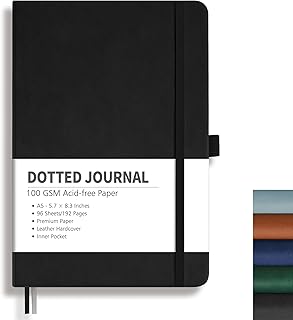 RETTACY Notizbuch Liniert A5, Journal Tagebuch mit 192 nummerierten Seiten,100gsm Notizbücher, Innentasche, Hardcover Buch für Büro Schule Arbeit Frauen Männer, 14.8 x 21cm - Schwarz