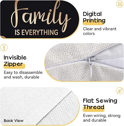 Miniatura 5 de OBSEDE Juego de 4 fundas de almohada con diseño de mármol negro y dorado de 18 x 18 pulgadas, fundas de cojín para sofá, cama, sala de estar,