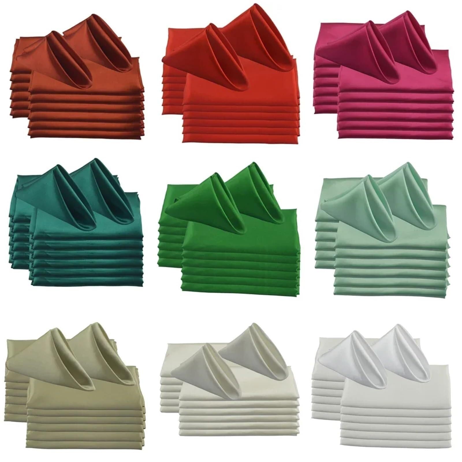 Servilletas De Tela Servilletas Cuadradas De Satén 60 Uds., 48x48cm Y 19 Pulgadas for Decoraciones for Fiesta Boda, Tela Suave for Cena, Restaurante(Light Blue)