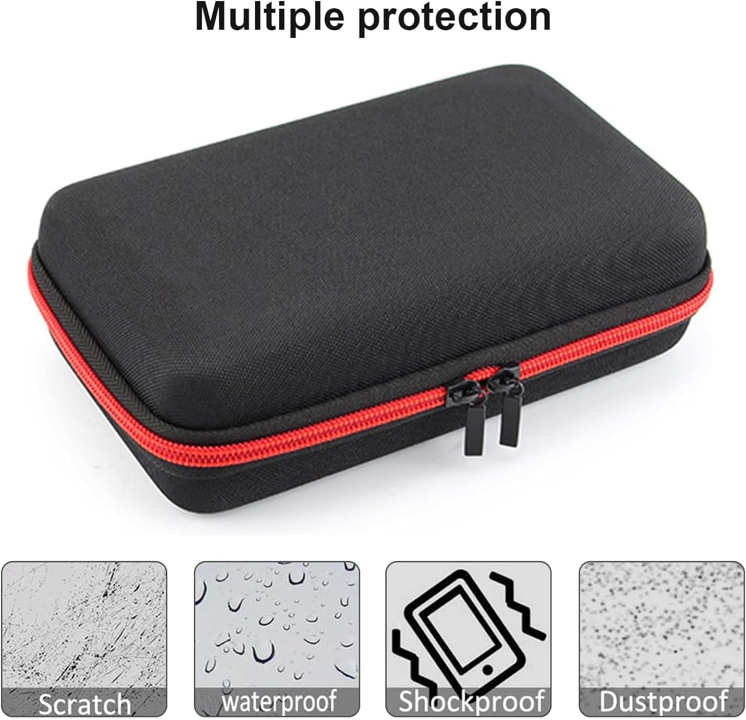 LinMei Travel Trimmer Case Compatible with One Blade QP6510/70 QP6520/70 Pro Wet Dry Electric Shaver Hard Portable Storage Carrying Case for Shavers and Accessories Qp6520 (Red+black) image 7 of 8 B096K8H5RG