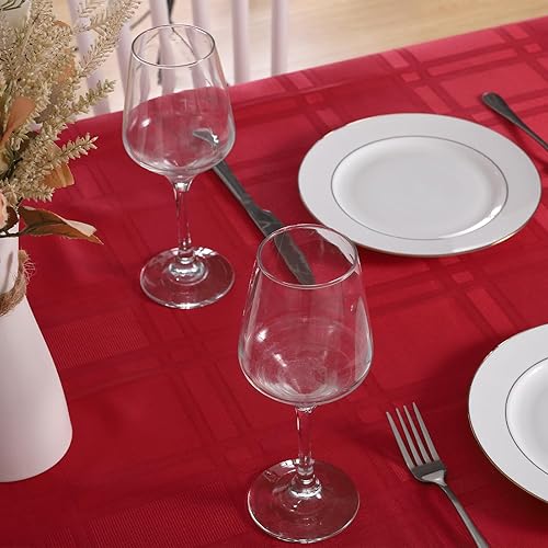 Miniatura 85 de JUCFHY - Mantel rectangular marroquí de tela jacquard a prueba de derrames y resistente al agua y al aceite, mantel decorativo para uso exterior e