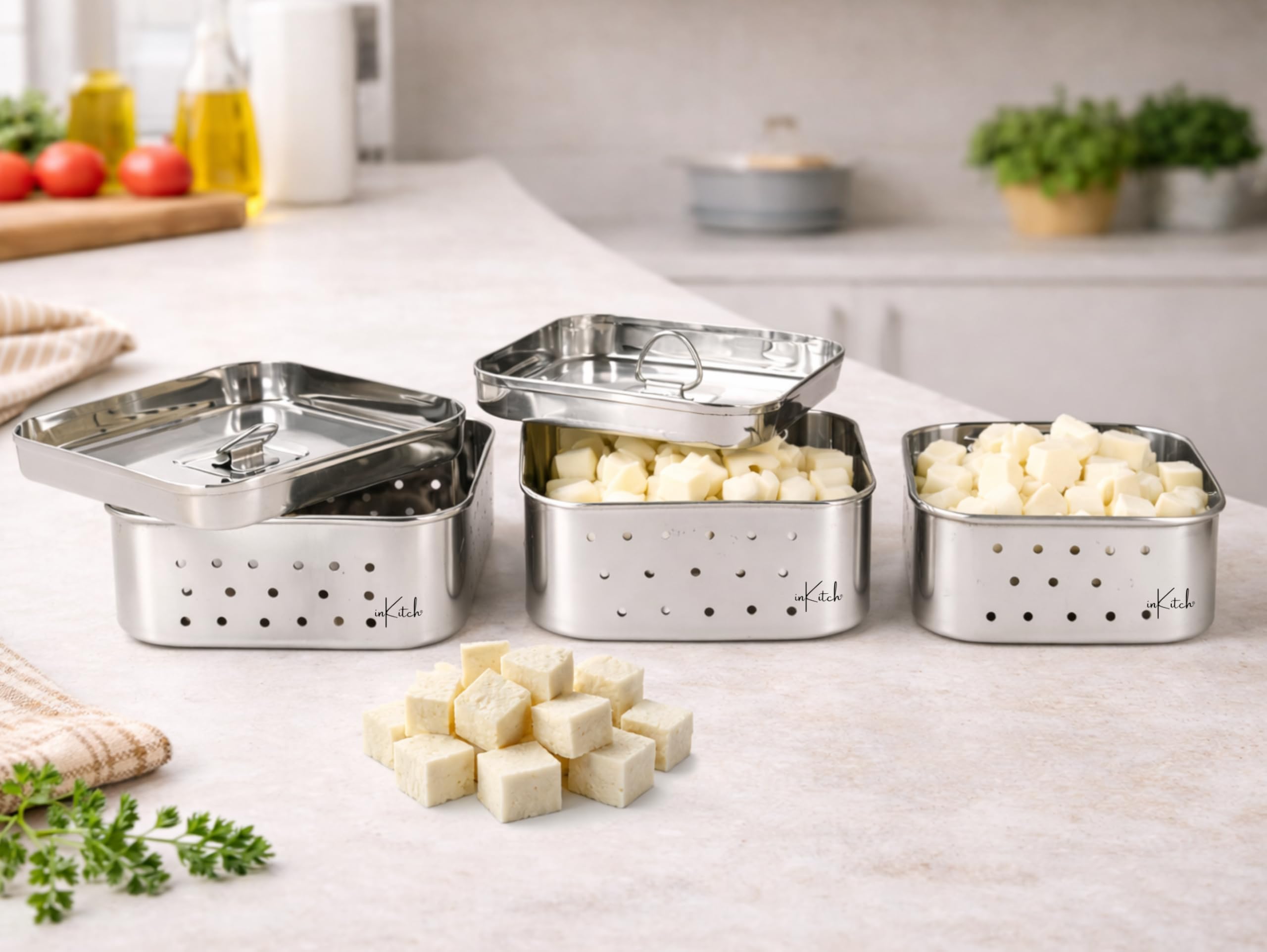 Stainless Steel Paneer Press - Make Homemade Cheese -7