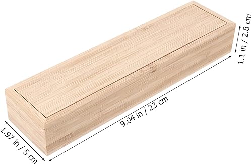 Miniatura 5 de Cabilock Elegante cubierta deslizante cuchillo tenedores caja de almacenamiento palillos caja cubiertos cajón organizador bambú vajilla