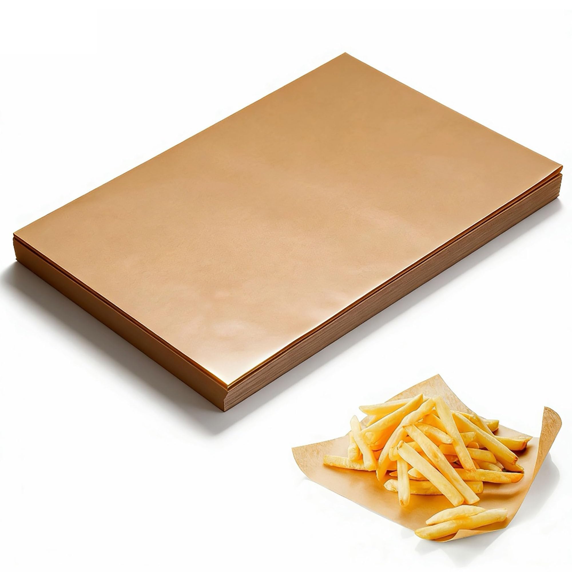 Unbleached Parchment Paper Sheets 100 20x30cm Non-Stick Baking Paper Greaseproof for Oven Air Fryer Disposable Baking Sheets for Cookies Bread Pizza Grilling Frying