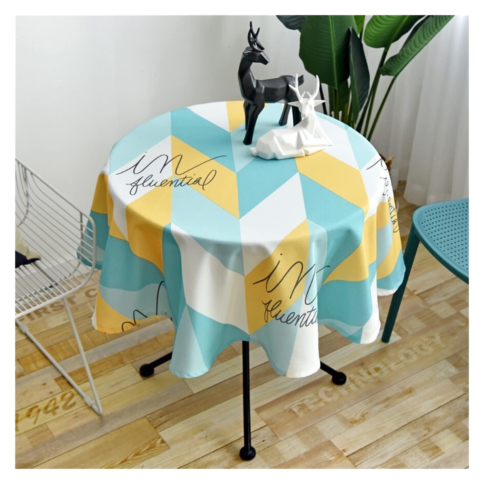 Nappe ronde colorée PVC 140cm table de jardin table basse table à manger