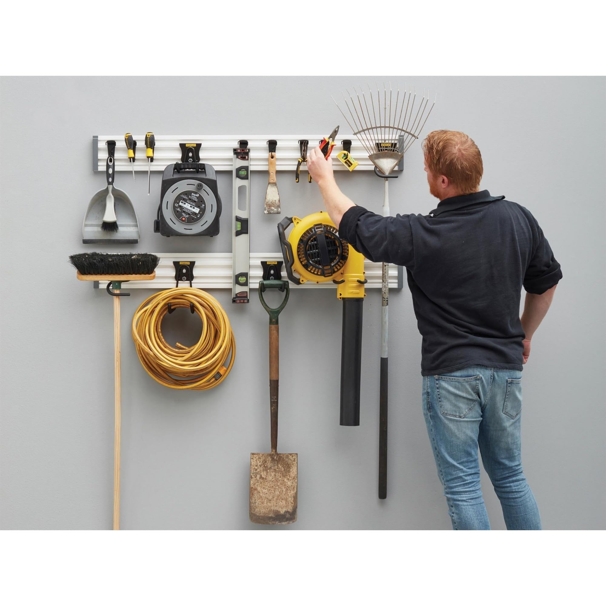 STANLEY STST22000-1 Kit 2 Binari 16 Ganci 4 Tappi, Grigio