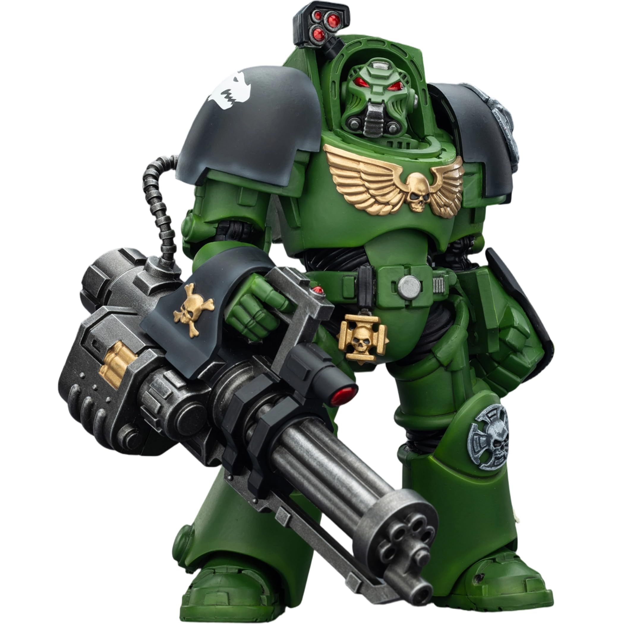 JOYTOY Warhammer 40K 1/18 Action Figures Salamanders Terminator 3 with Power Fist and Assault Cannon 5.6Inch Collectible Model Birthday Gifts Warhammer Series Model