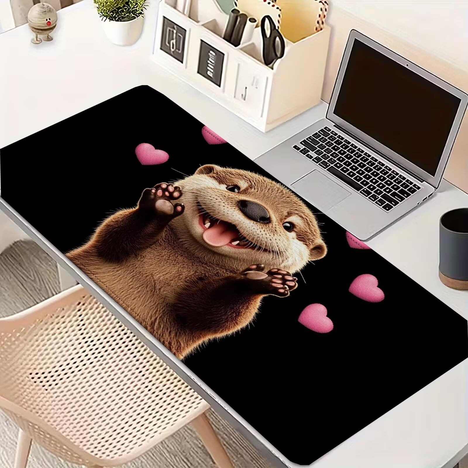 Tappetino Mouse 900x450mm | Superficie Ultra-Liscia | nero 0-z248