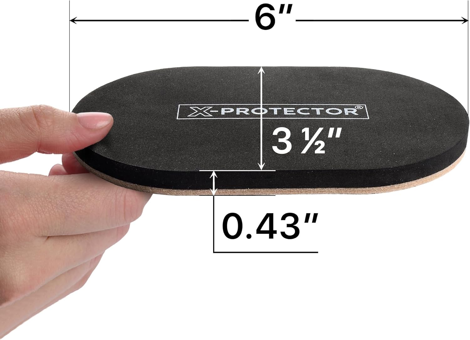 X-Protector 6" Black and Beige Felt Furniture Sliders