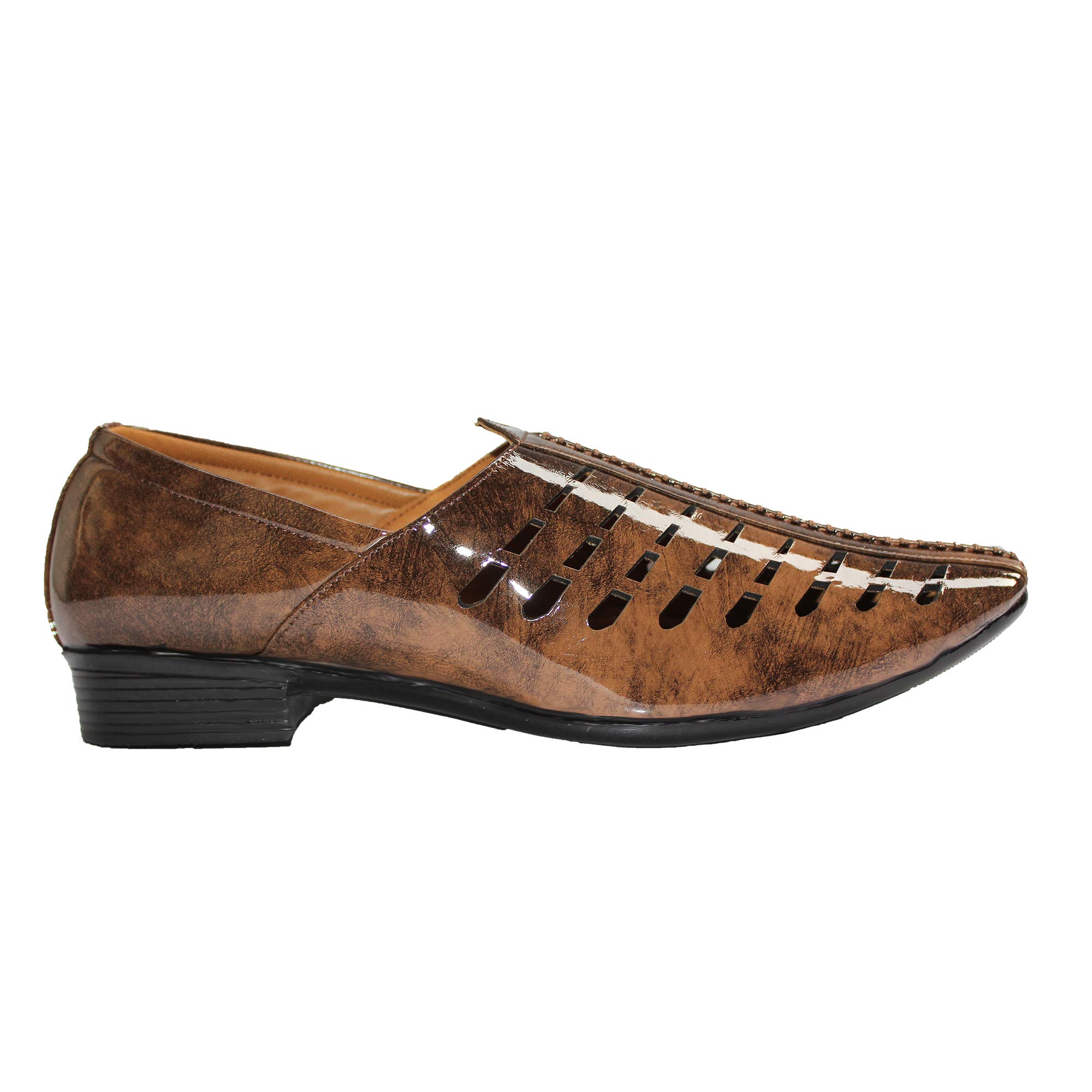 hikbi Patent Leather Ethnic Jutti for Men-picture-44
