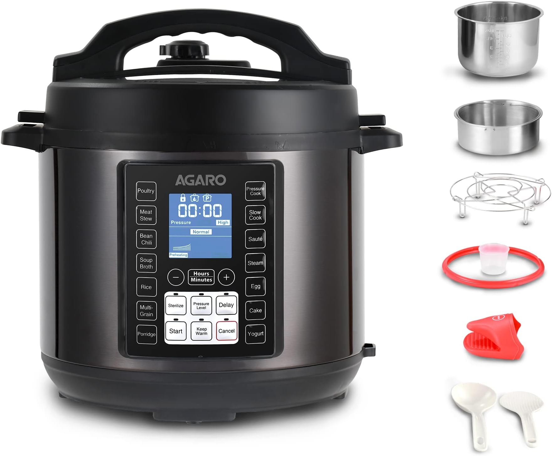 Buy Instant Pot DUO80 Stainless Steel (18/8) Pressure Slow Cooker, Steamer, Saut ©, Yogurt Maker