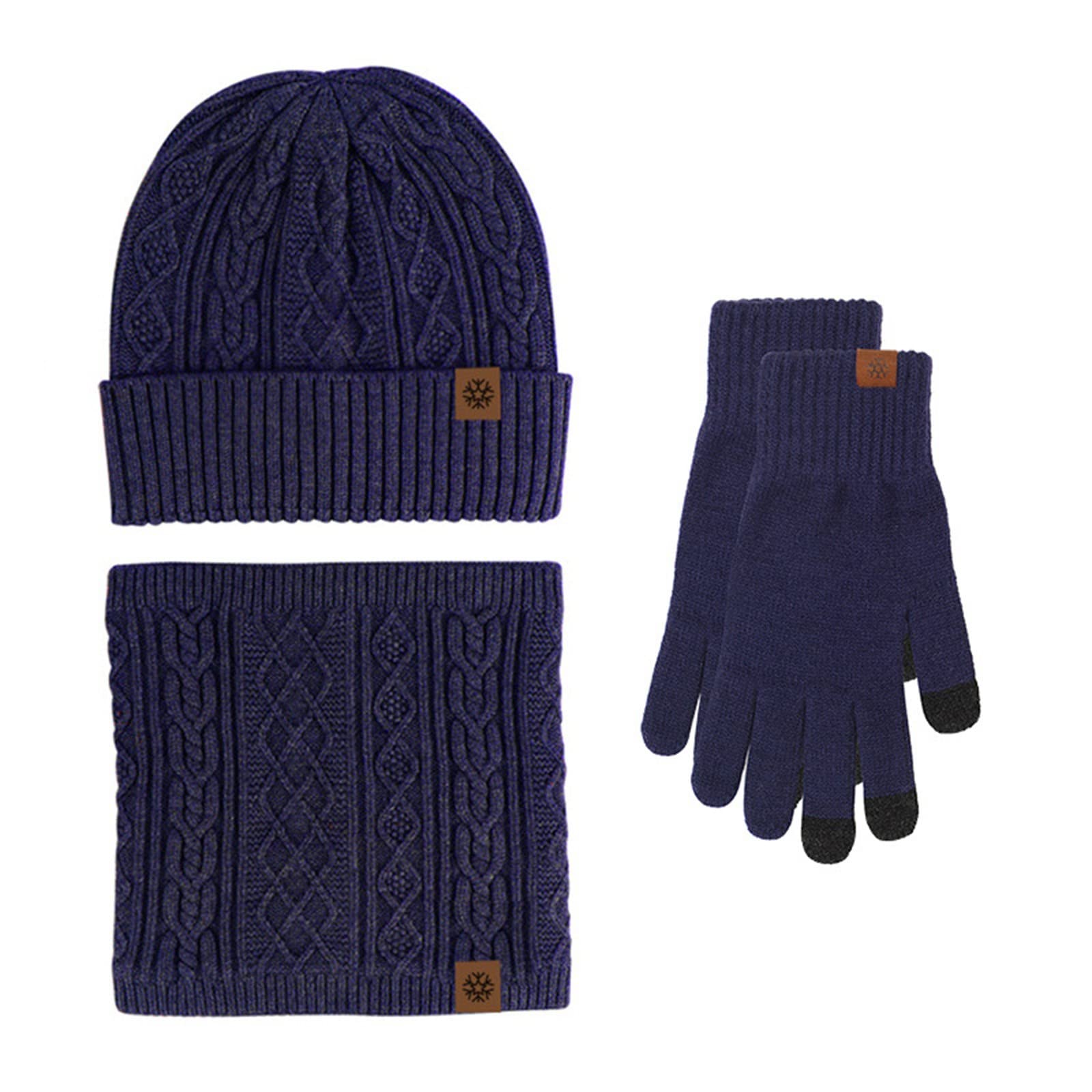 Ensemble Bonnet + écharpe + Gants Polaire – Chaud Et Doux Pour L’hiver ! - 12