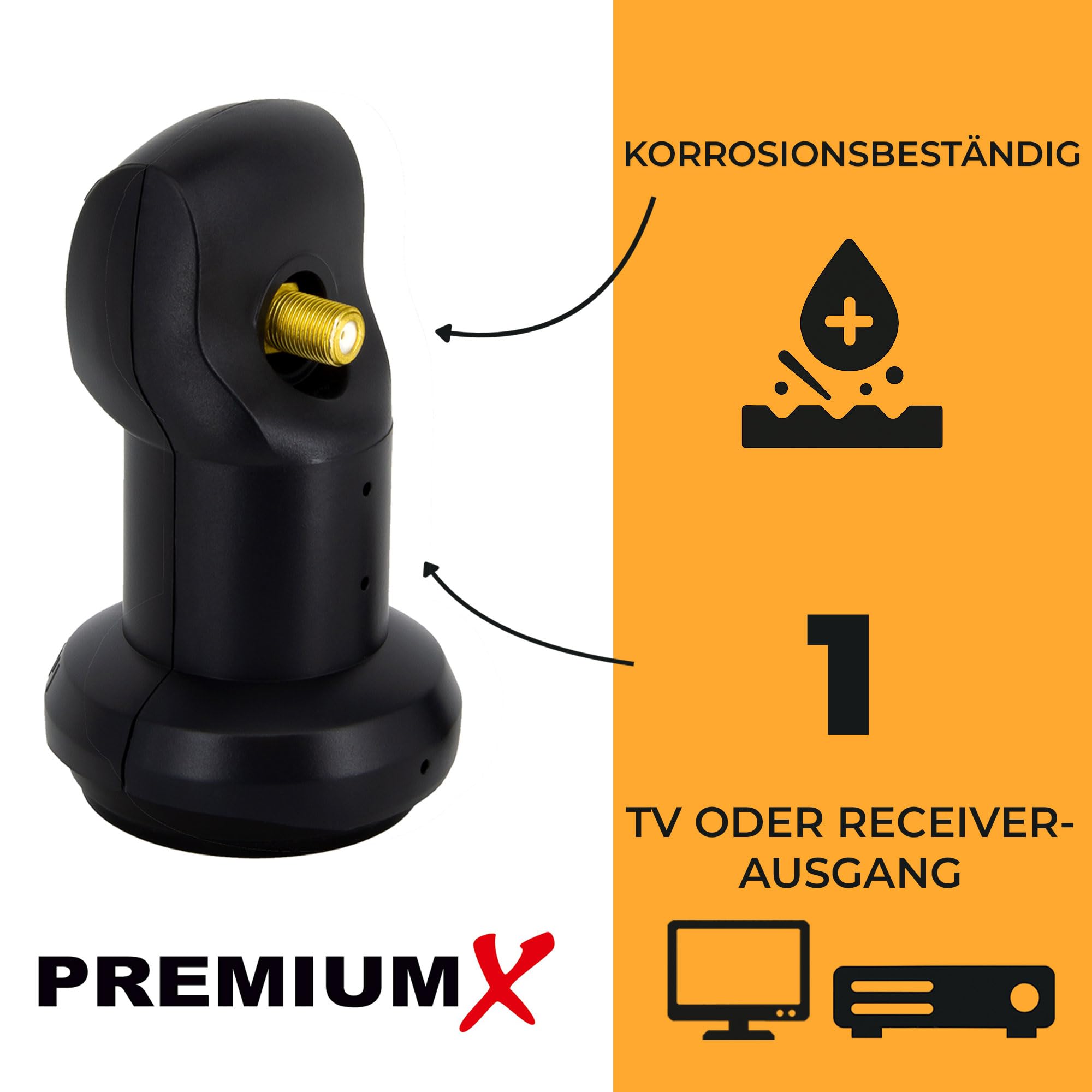 Se Black Edition PREMIUMX Single LNB PXS Satellite DVB-S2 HDTV