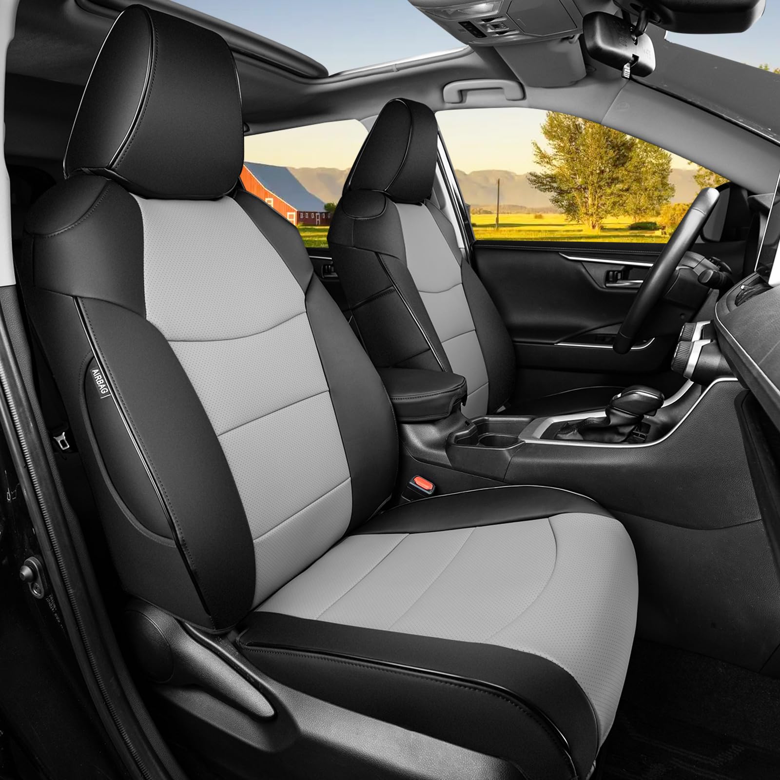 Car Seats Buy PTYYDS Fit Toyota RAV4 Seat Covers Full Set PU