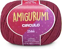 Fio de algodão Circulo Amigurumi - 100% algodão virgem brasileiro mercerizado, macio, peso esportivo, 125 g, 278 m - Viva Magenta