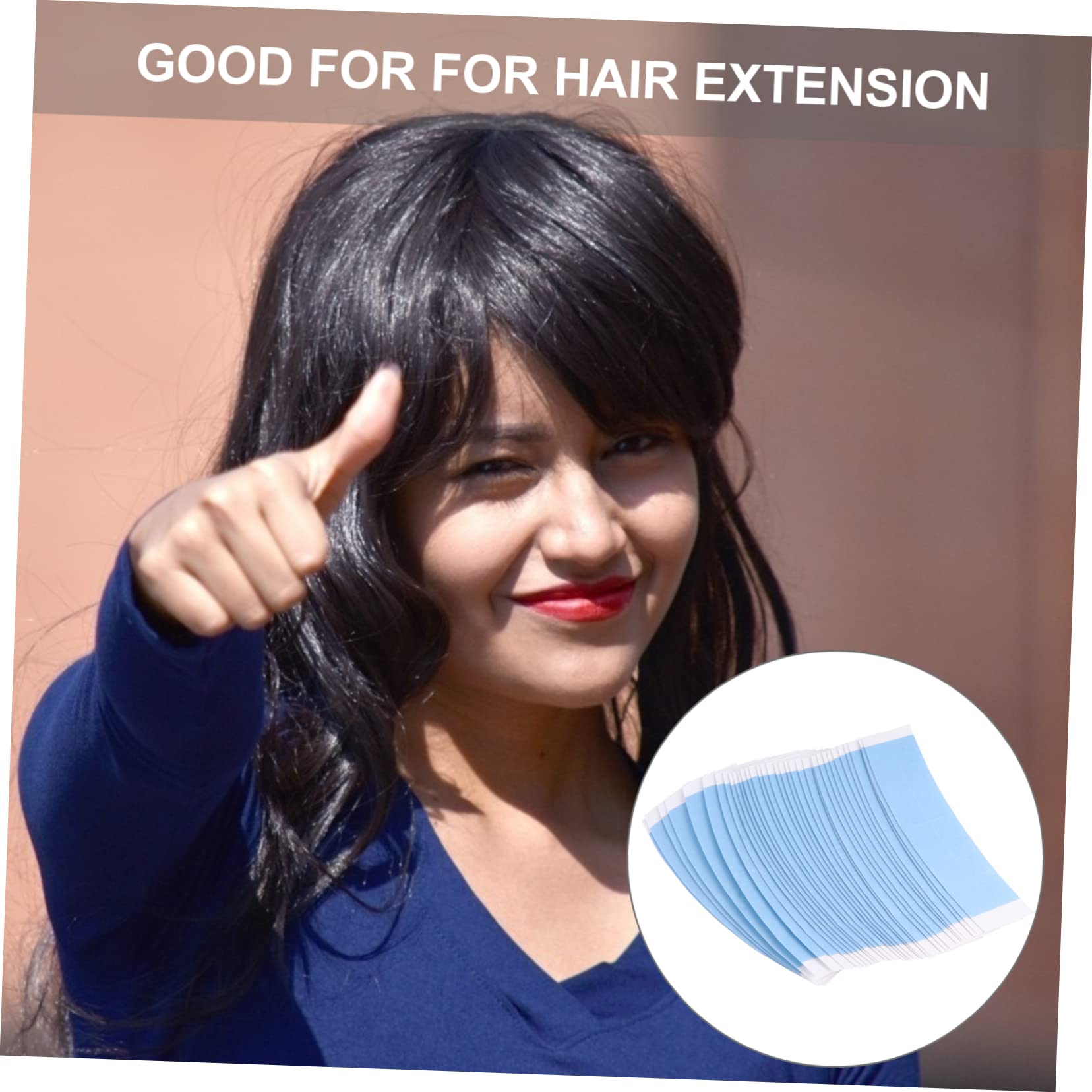 balacoo 2sets Hair Extension Tape Double-Sided Hair Wig Tape Glue for Synthetic Lace Wigs 36pcs*2