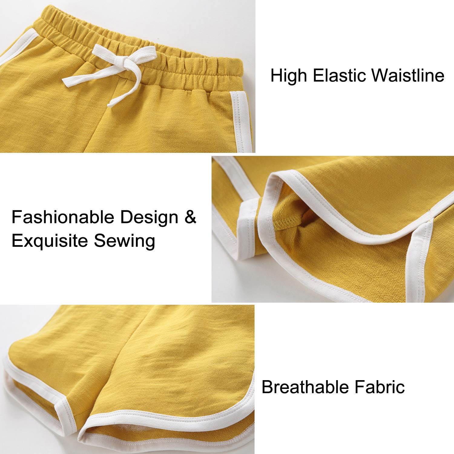 Chic-Chic Short Bébé Fille Shorty Pantalon Court Taille Haute Casual Mignon Chic Mode Printemps Eté