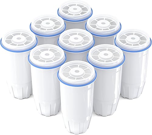 Filtro de agua de repuesto mejorado para jarra y dispensador cero ZR-001 ZR-004 ZP-006 ZR-017, sistema de filtro de seis etapas, reduce eficazmente