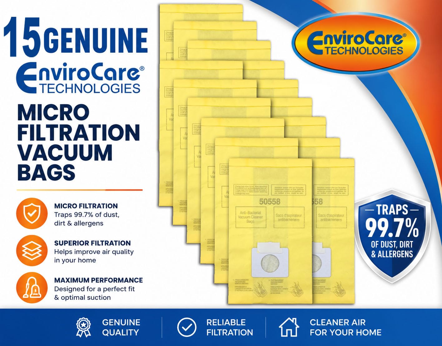 Kenmore & Panasonic Vacuum Bags - 15 Pack -2