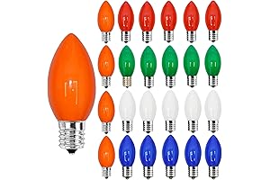 GOOTHY 25 Pack C9 Multicolor Christmas Light Bulbs