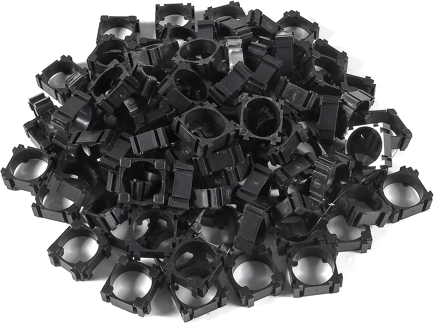 ACEIRMC 100Pcs 18650 Lithium Battery Holder, Plastic Battery Pack Bracket Cylindrical Cell Battery Stand Cell Spacer for DIY Fixed Battery
