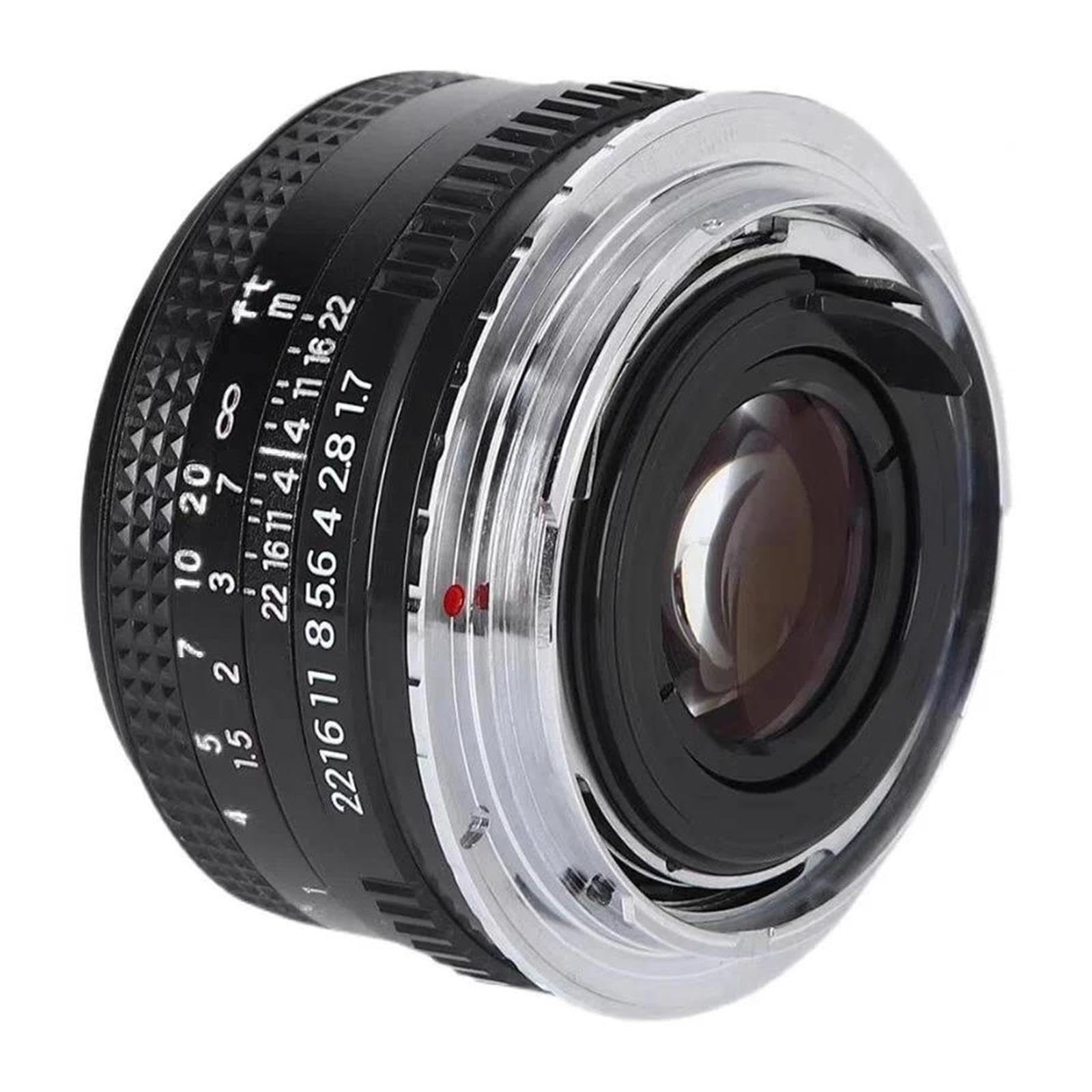 Compatibile con Canon, obiettivo con messa a fuoco manuale F1.7 da 50 mm | Obiettivo a focale fissa full frame da 50 mm F1.7, messa a fuoco manuale, lunghezza focale standard(PK)